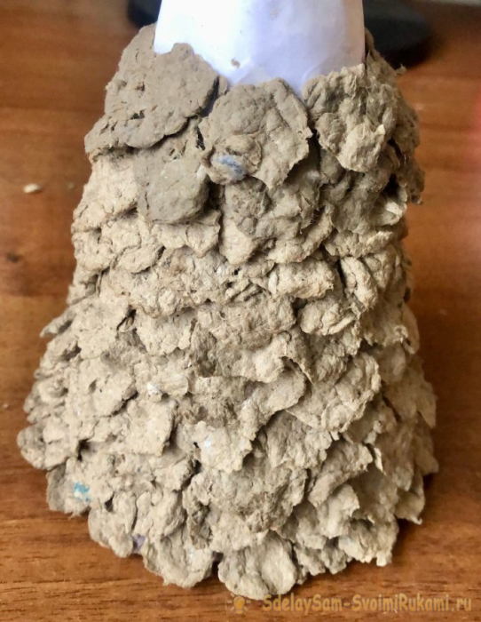 Новогодняя елочка из упаковки для яиц