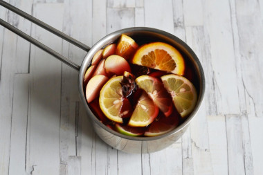 Безалкогольный глинтвейн с соком