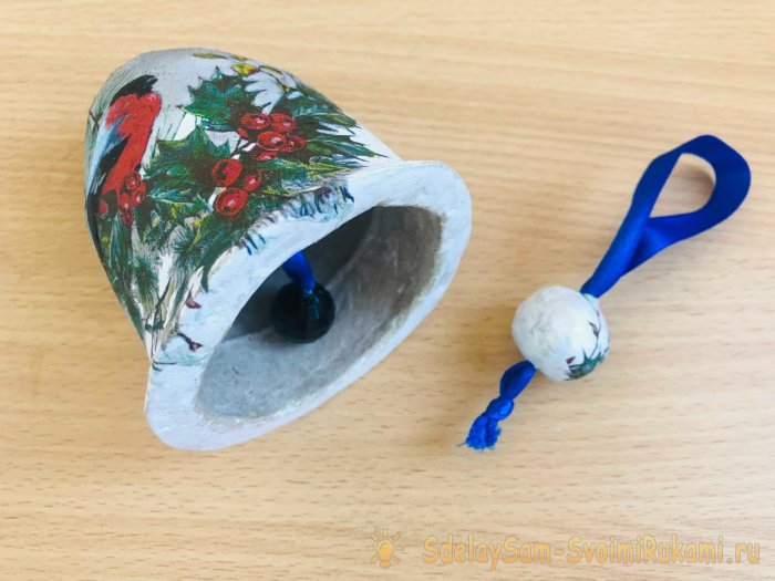Как сделать елочная игрушку &laquo;Колокольчик&raquo; из бумаги