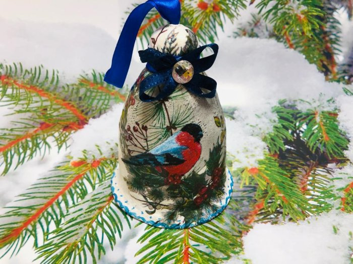 Как сделать елочная игрушку &laquo;Колокольчик&raquo; из бумаги