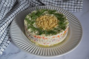 Салат "Мимоза" с крабовыми палочками