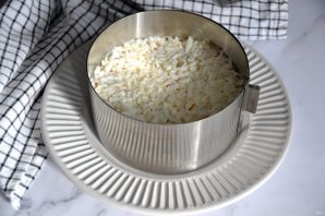 Салат "Мимоза" с крабовыми палочками